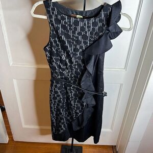 Anthropologie Eva Franco Goya Black Lace Polka Dot Dress NWT Size 4
